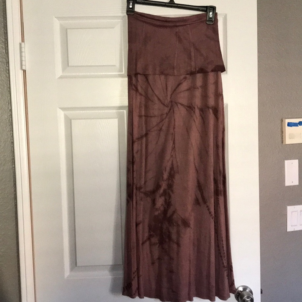 Billabong long dusty rose tie dye maxi skirt