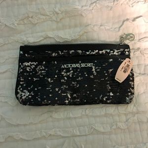 Victoria's Secret Black Sequin Clutch