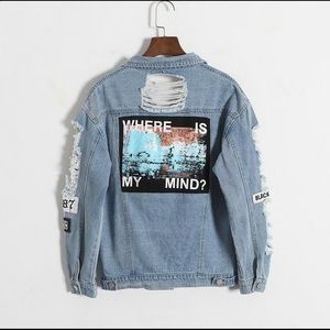 Distressed Demin "Where Is My Mind" Jacket
