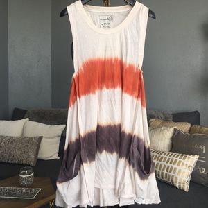 FREE PEOPLE TIE DYE SHIRT DRESS