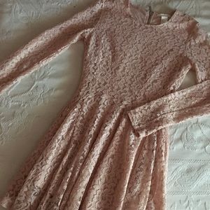 Pink lace dress