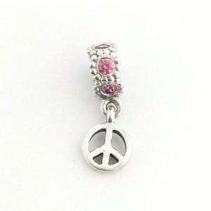 Pandora retired peace sign dangle charm