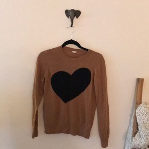 J. Crew heart sweater
