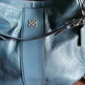 Blue Leather Coach Purse