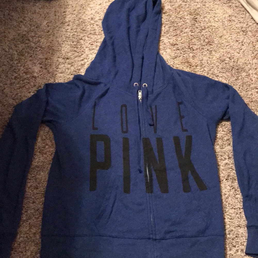 EUC Victoria’s Secret PINK hooded zip up jacket