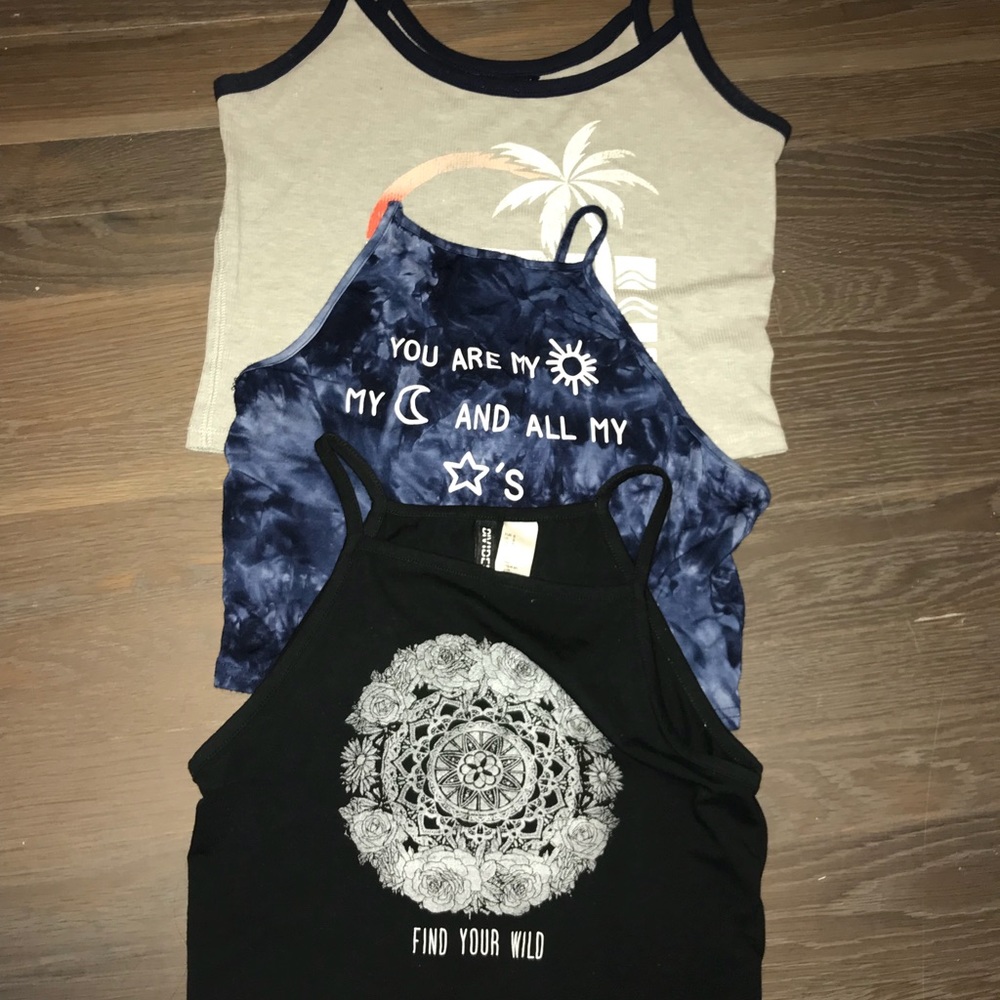 3 crop tops