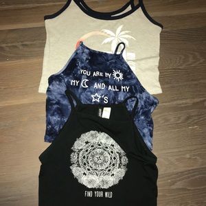 3 crop tops