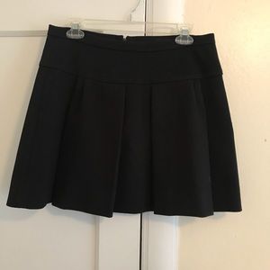 J Crew Black pleated skirt