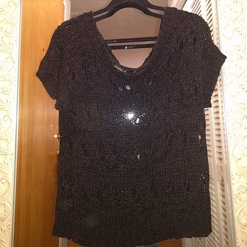 Off the Shoulder Black Sweater