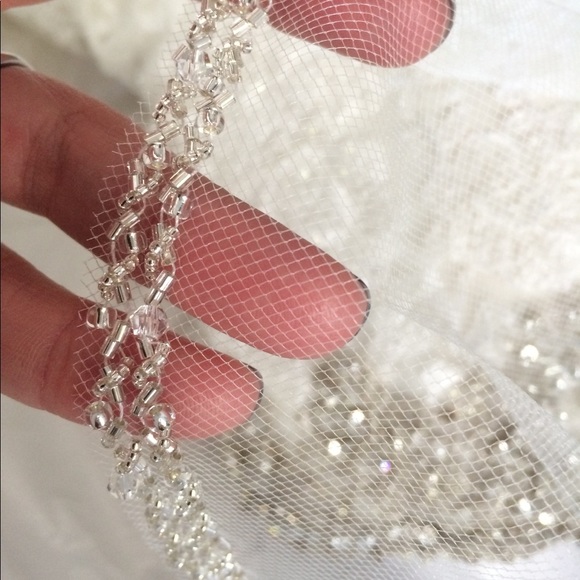Beautiful beaded veil