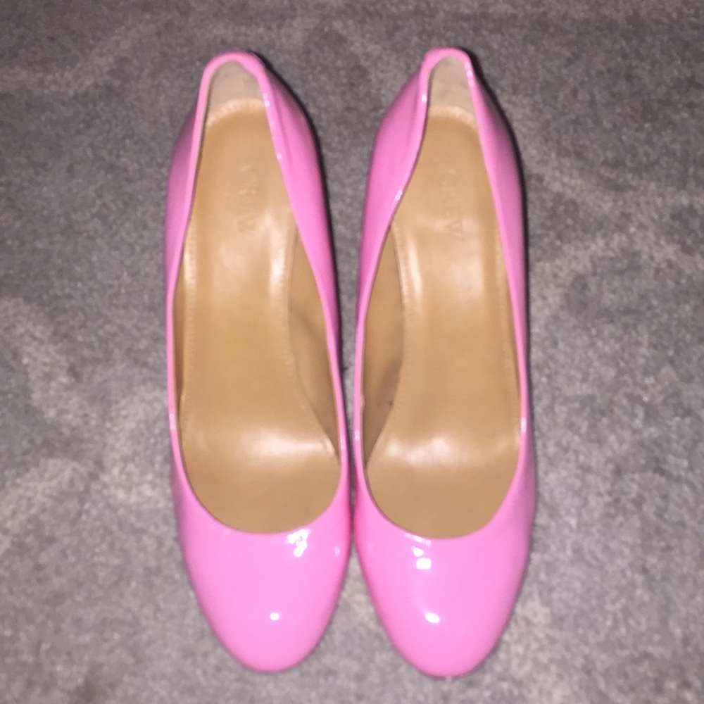 Bubblegum pink JCREW Brand New sz 10 patent heels