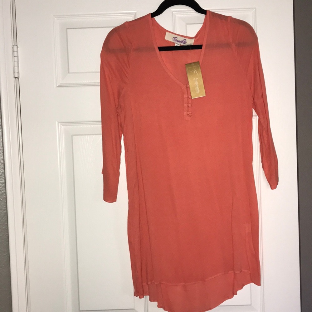 NWT coral tunic cover up