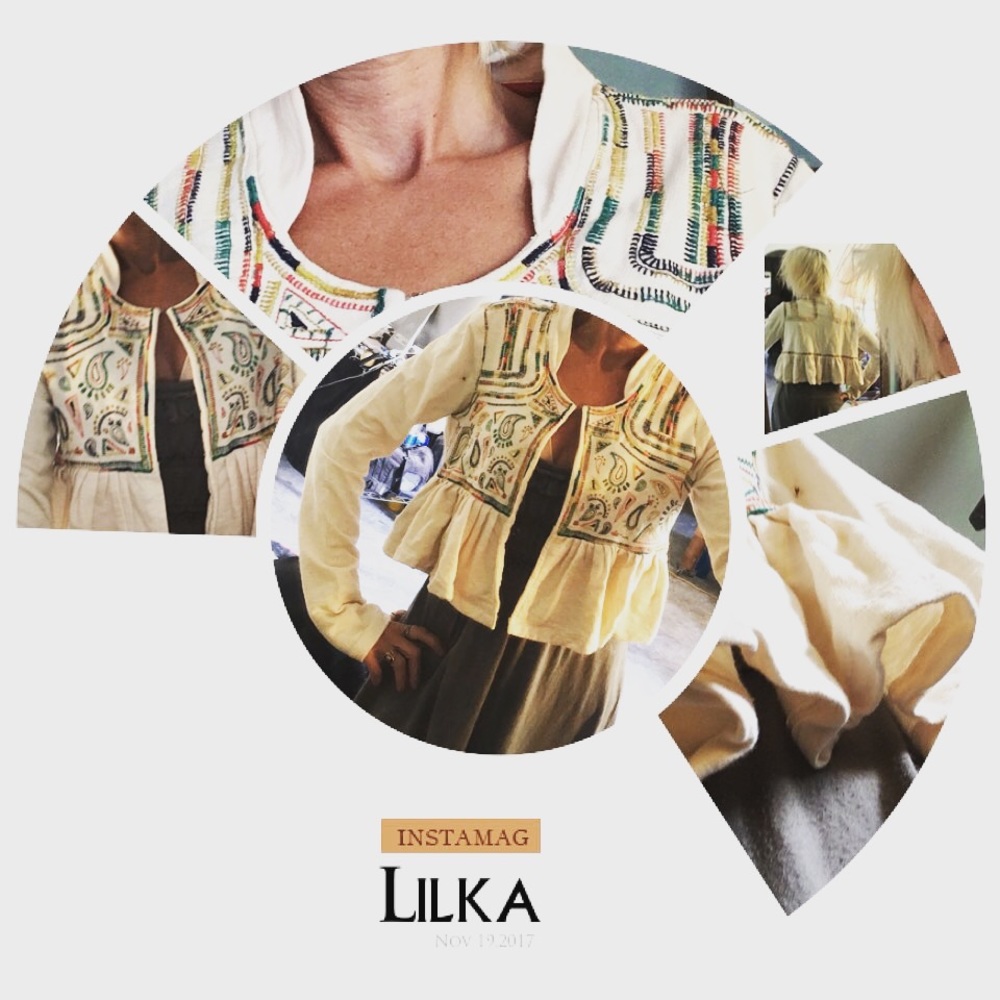 LILKA Anthropologie Festive embroidered JACKET