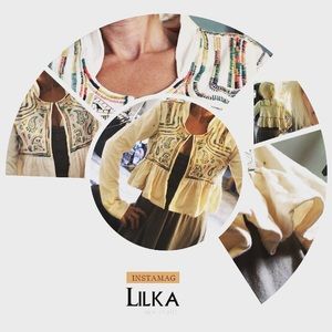 LILKA Anthropologie Festive embroidered JACKET