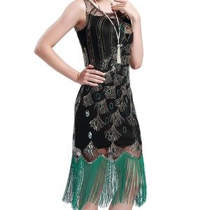 Peacock flapper dress!