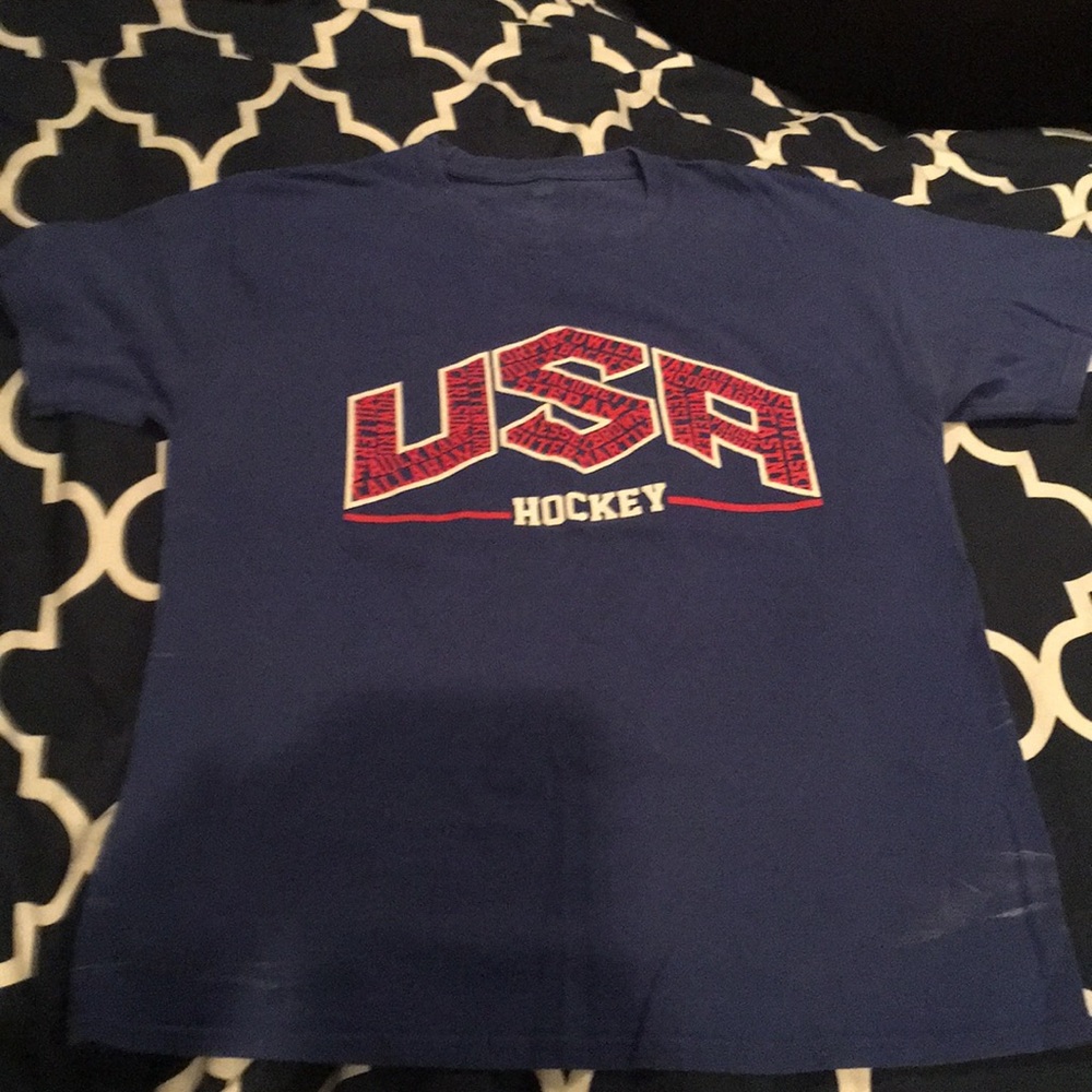 USA OLYMPIC VINTAGE HOCKEY SHIRT PATRICK KANE