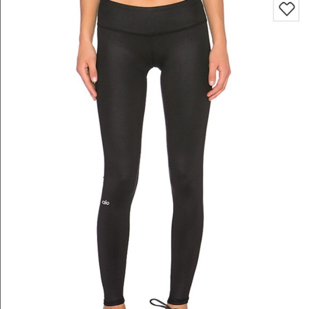 NWOT ALO yoga Airbrush Legging Black Glossy S