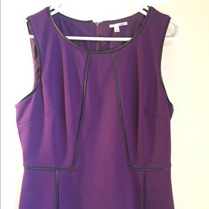 Halogen Peplum Top with Black Leatherette Trim