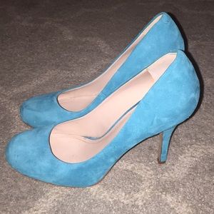 Vince Camuto Sz 10 Teal Suede Hells