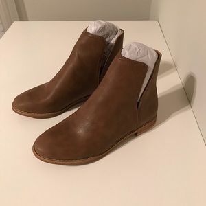 Faux Leather Ankle Boots
