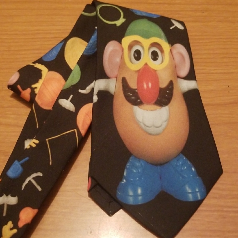 Wallywear polyester men's Mr. Potatohead necktie