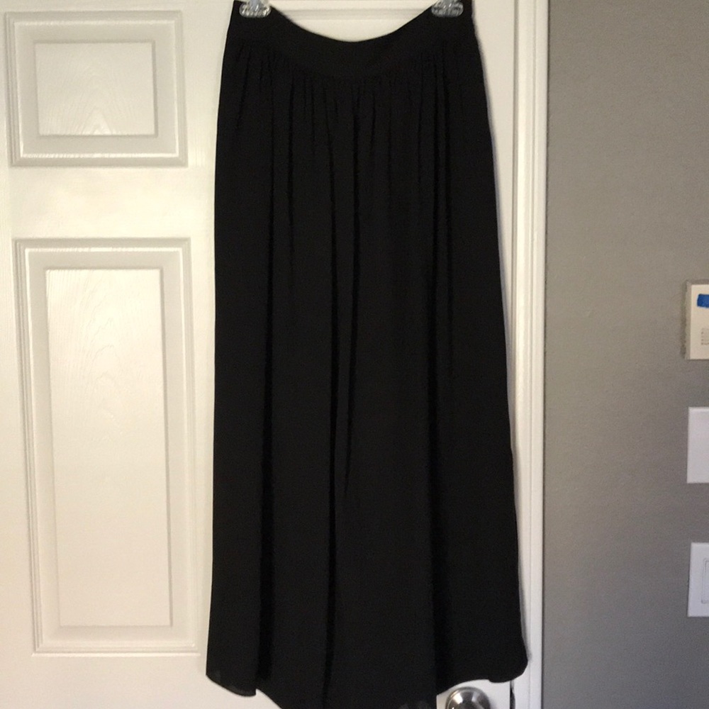 NWT banana republic black maxi skirt w/ side zip