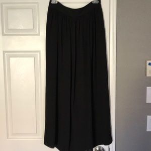 NWT banana republic black maxi skirt w/ side zip