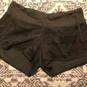Lululemon Camo Run Speed Short