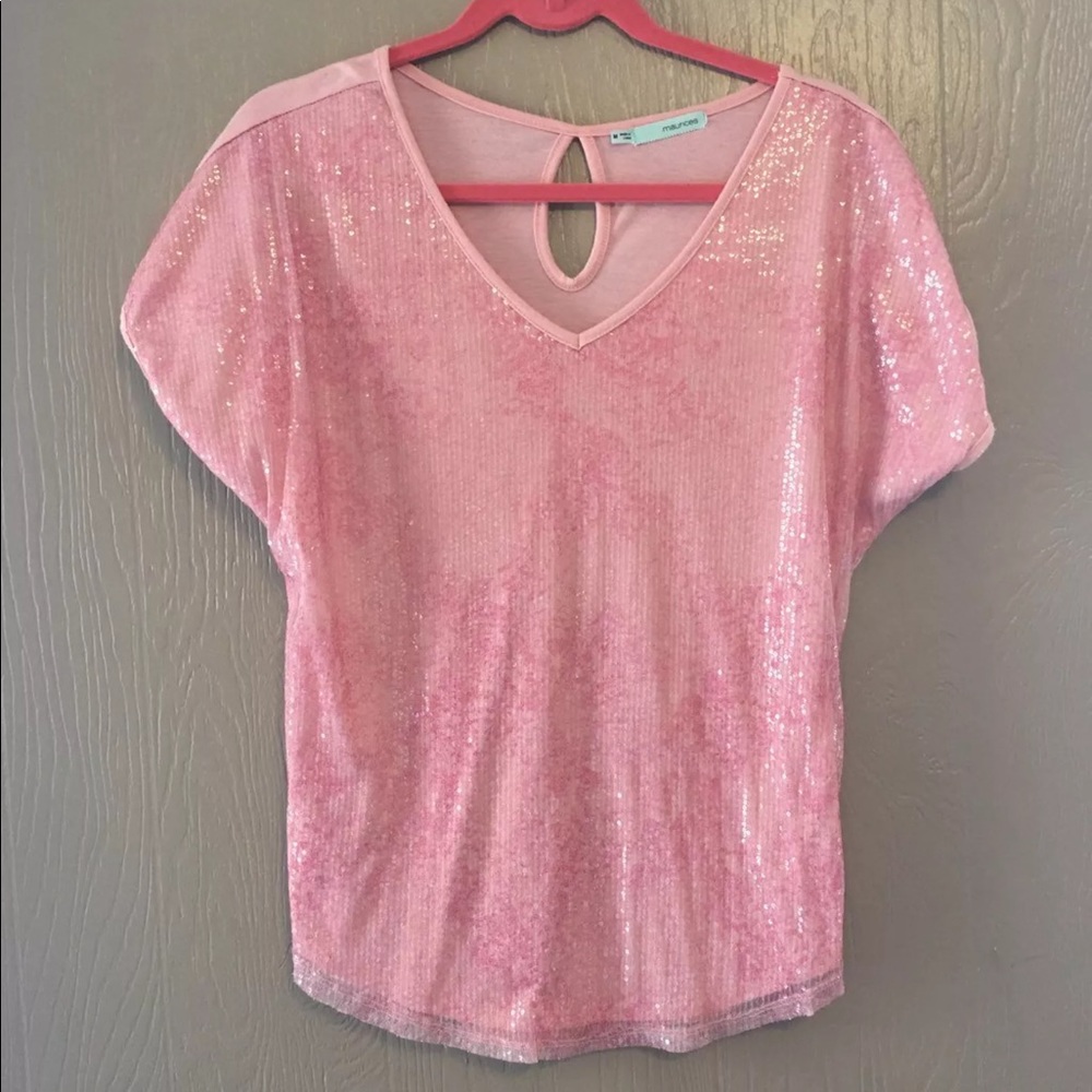 Pink Sequin Top
