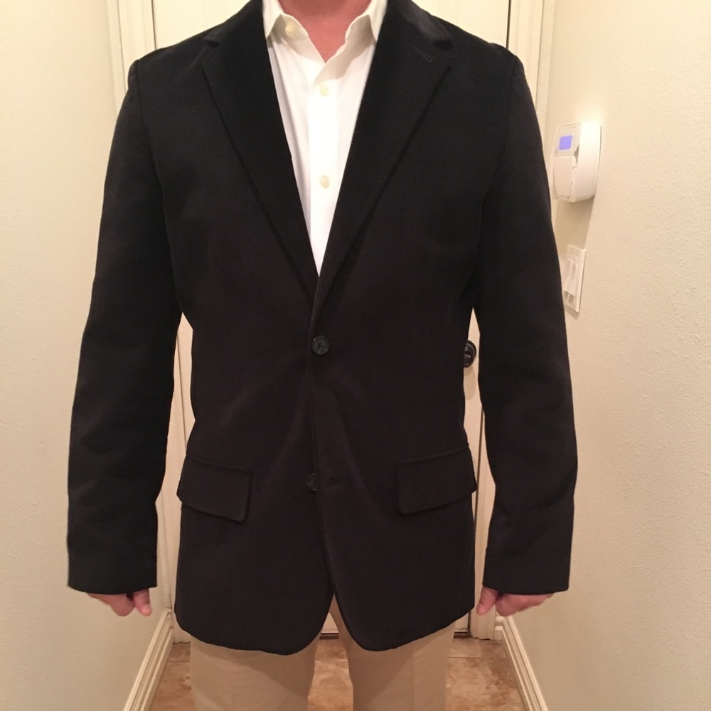 Black velvet blazer. Gap. Size Medium