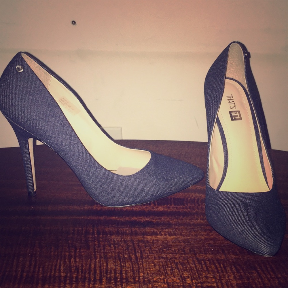 Denim pumps