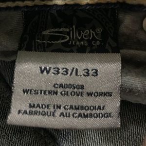 Silver jeans used