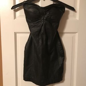 Tart Collection Leather strapless dress