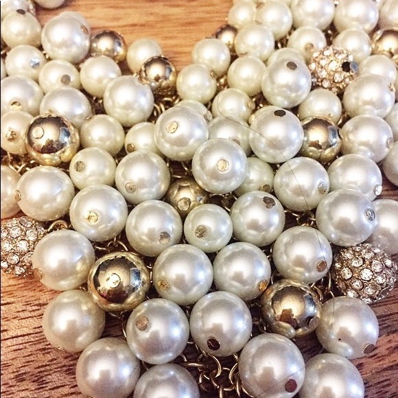 Pavé and Pearl Necklace from Pink Peonies - Picture 2 of 5