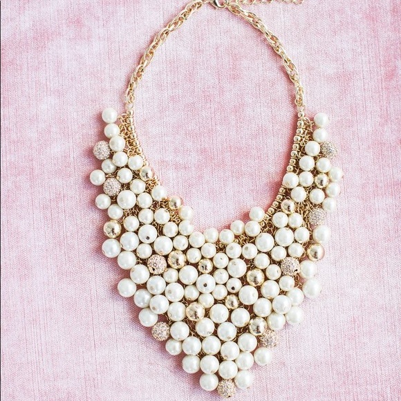 Pavé and Pearl Necklace from Pink Peonies - Picture 3 of 5