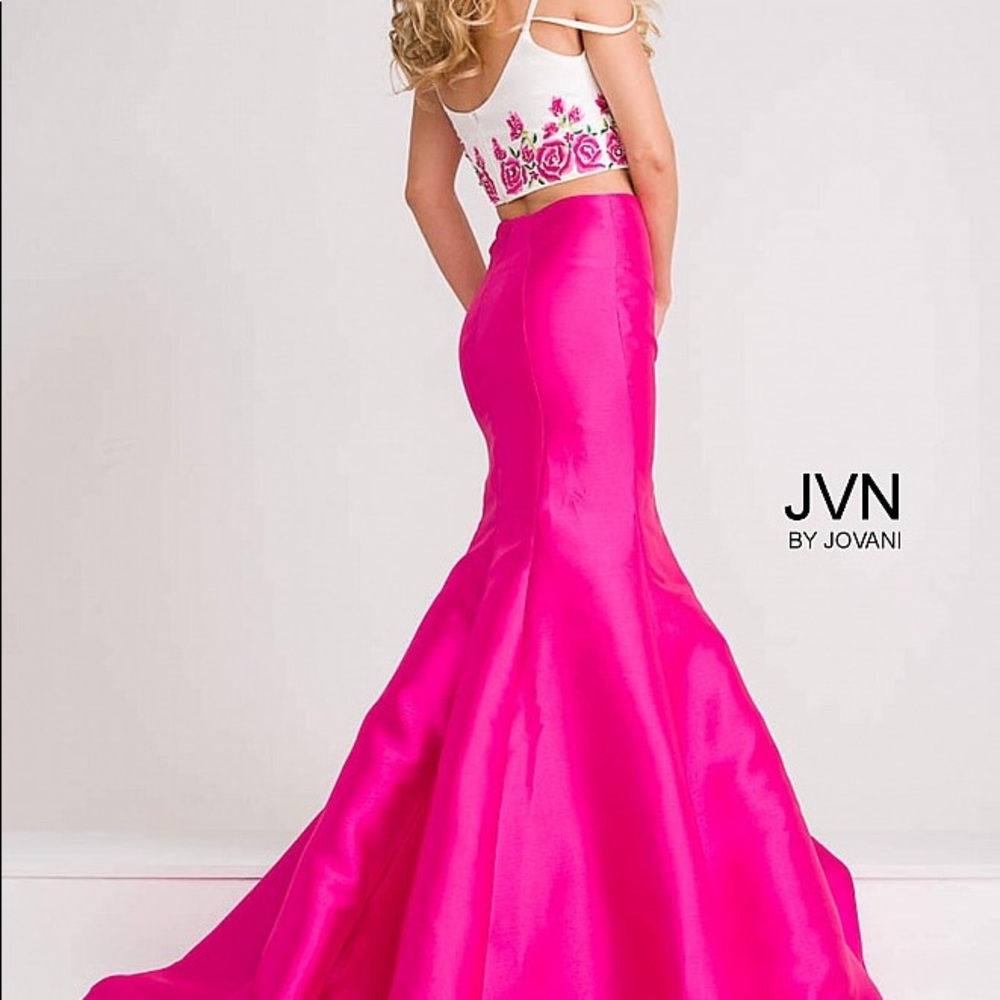 Pink 2 piece floral mermaid
