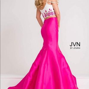 Pink 2 piece floral mermaid