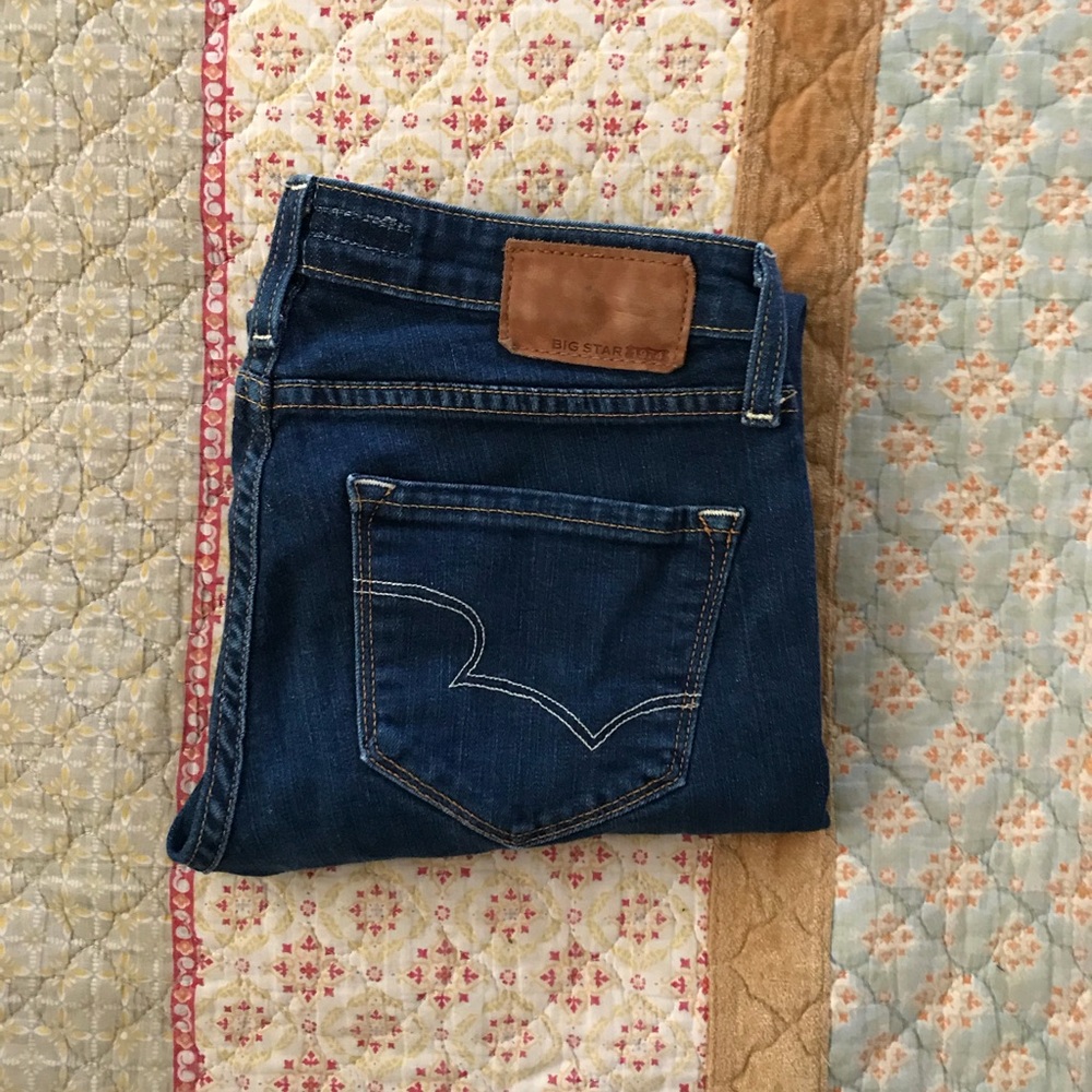 Big Star 1974 Haze Mid Rise Cropped Skinny Jeans