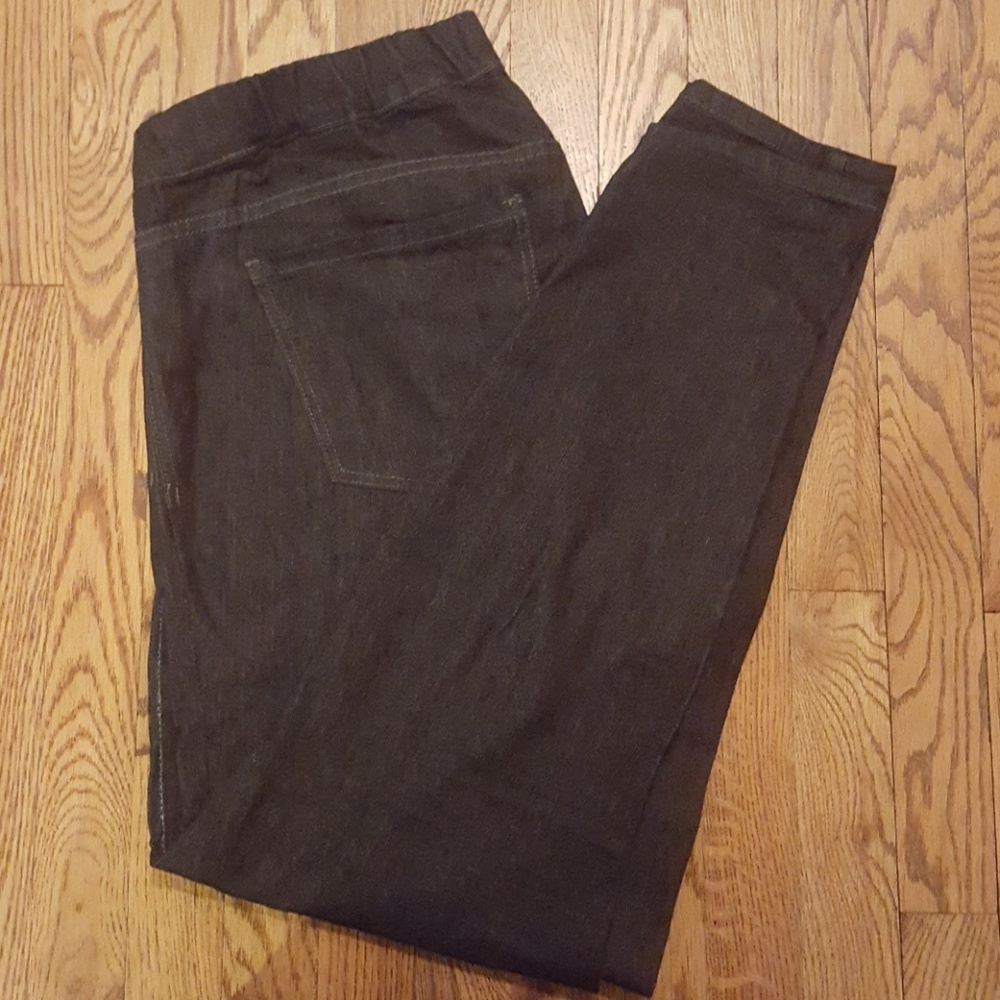 Black wash jeggings