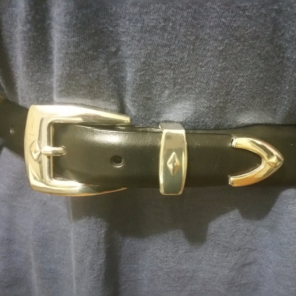 Brighton Denver Diamond Leather Belt - Black