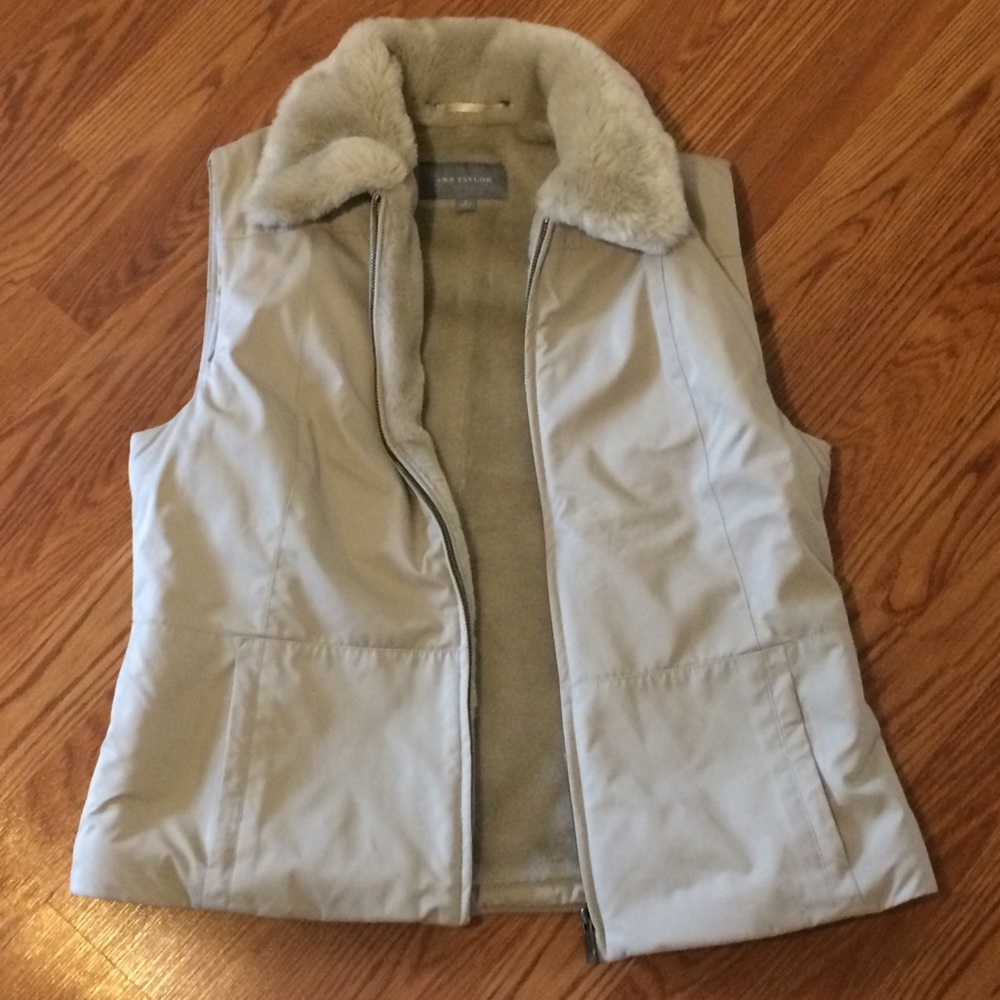 Ann Taylor Fur Lined Vest