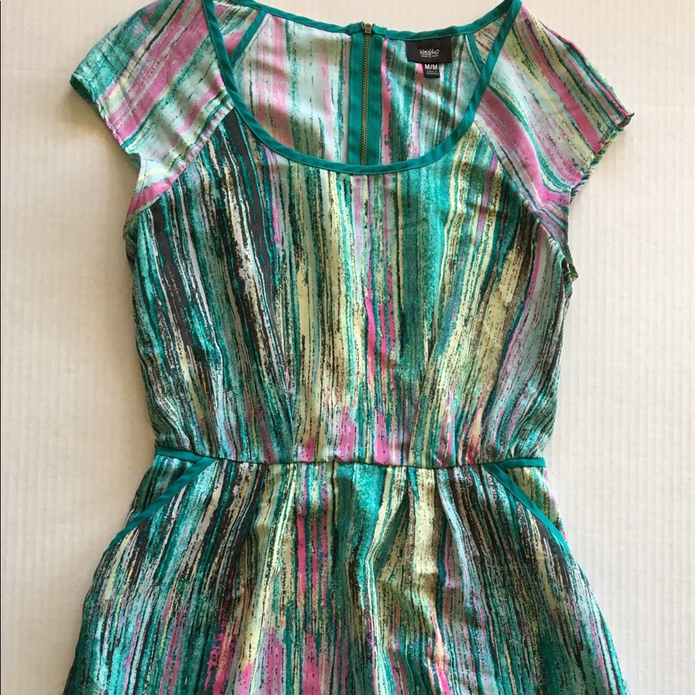 Mossimo Teal Stripe Design Dress