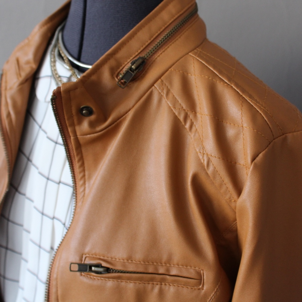 Carmel Faux Leather Jacket