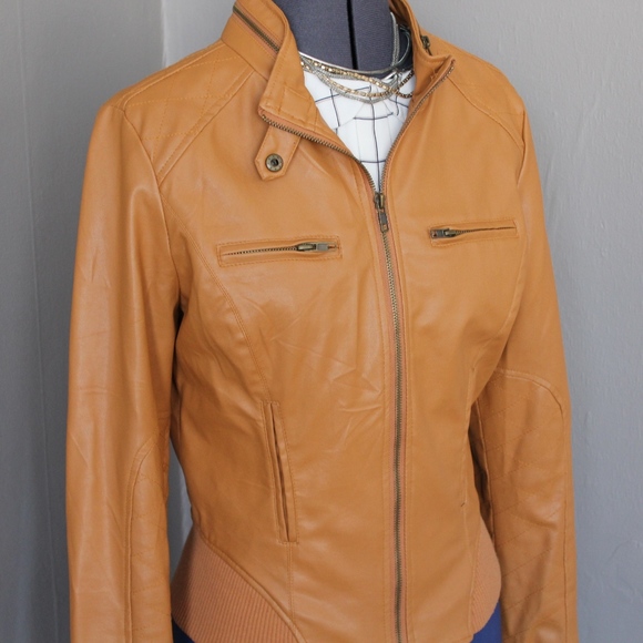 Carmel Faux Leather Jacket - Picture 4 of 6