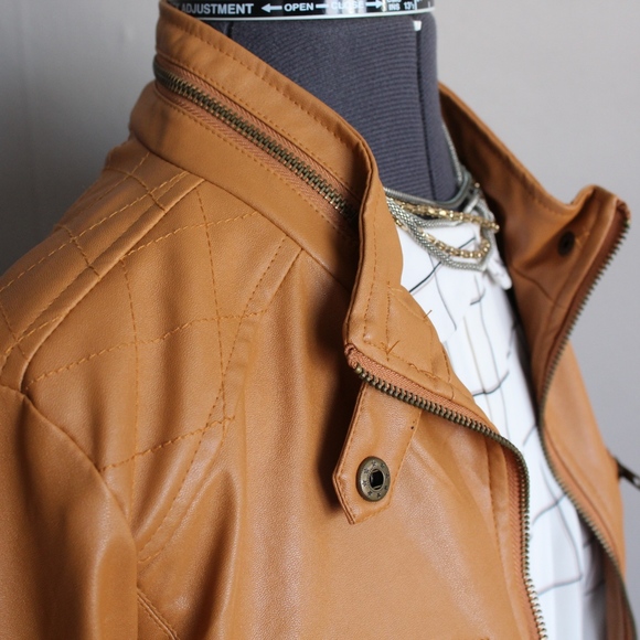 Carmel Faux Leather Jacket - Picture 3 of 6