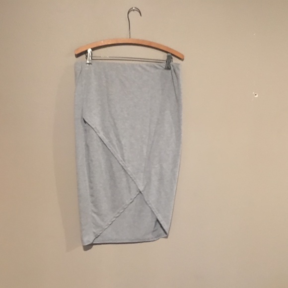 Jersey wrap midi skirt pencil plus size - Picture 2 of 3