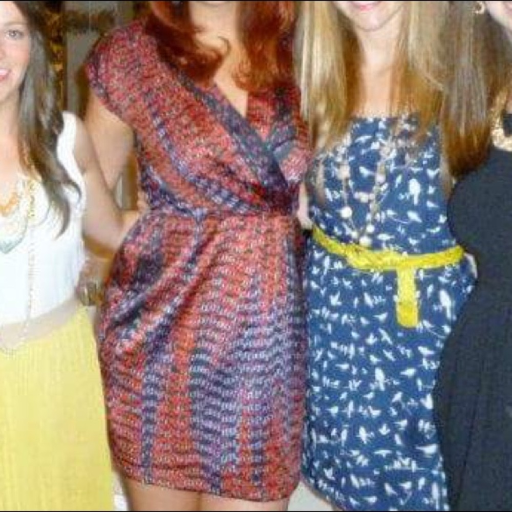 Aqua red and blue minidress - Picture 4 of 5