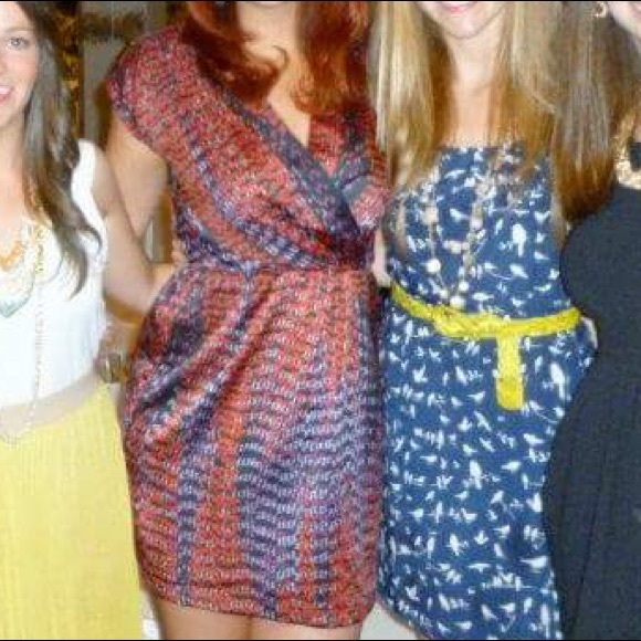 Aqua red and blue minidress - Picture 4 of 5