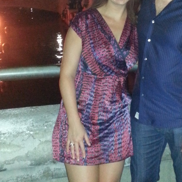 Aqua red and blue minidress - Picture 5 of 5