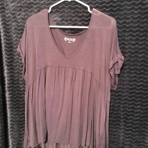 Gray babydoll top